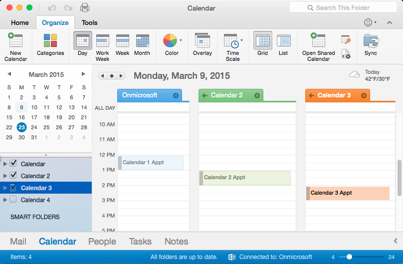 outlook for mac 2016 default calendar